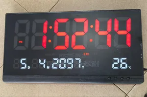 Large Digital Wall Mounted Clock Display