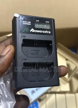 Dual Lp-e6 Charger With Screen