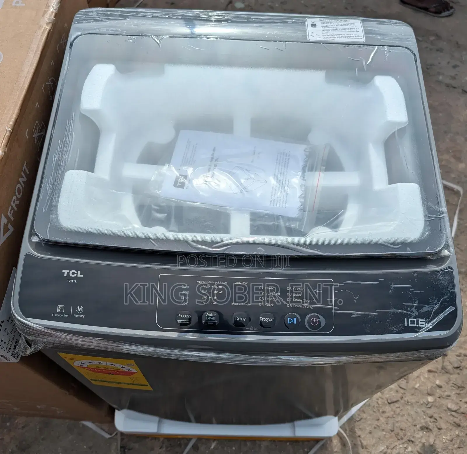 TCL 10.5kg Fully Automatic Washing Machine 3700gh