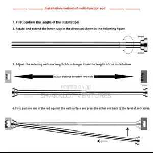 Medium Size Bathroom Rod 110-200cm
