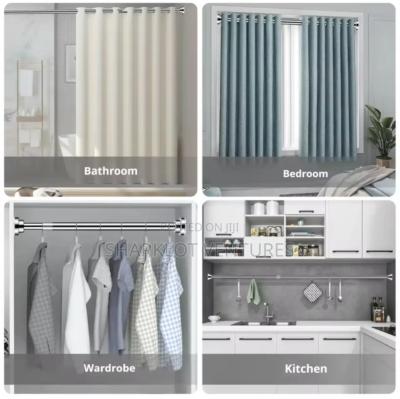Medium Size Bathroom Rod 110-200cm