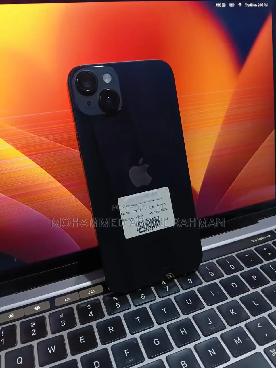 New Apple iPhone 14 Plus 128 GB Black