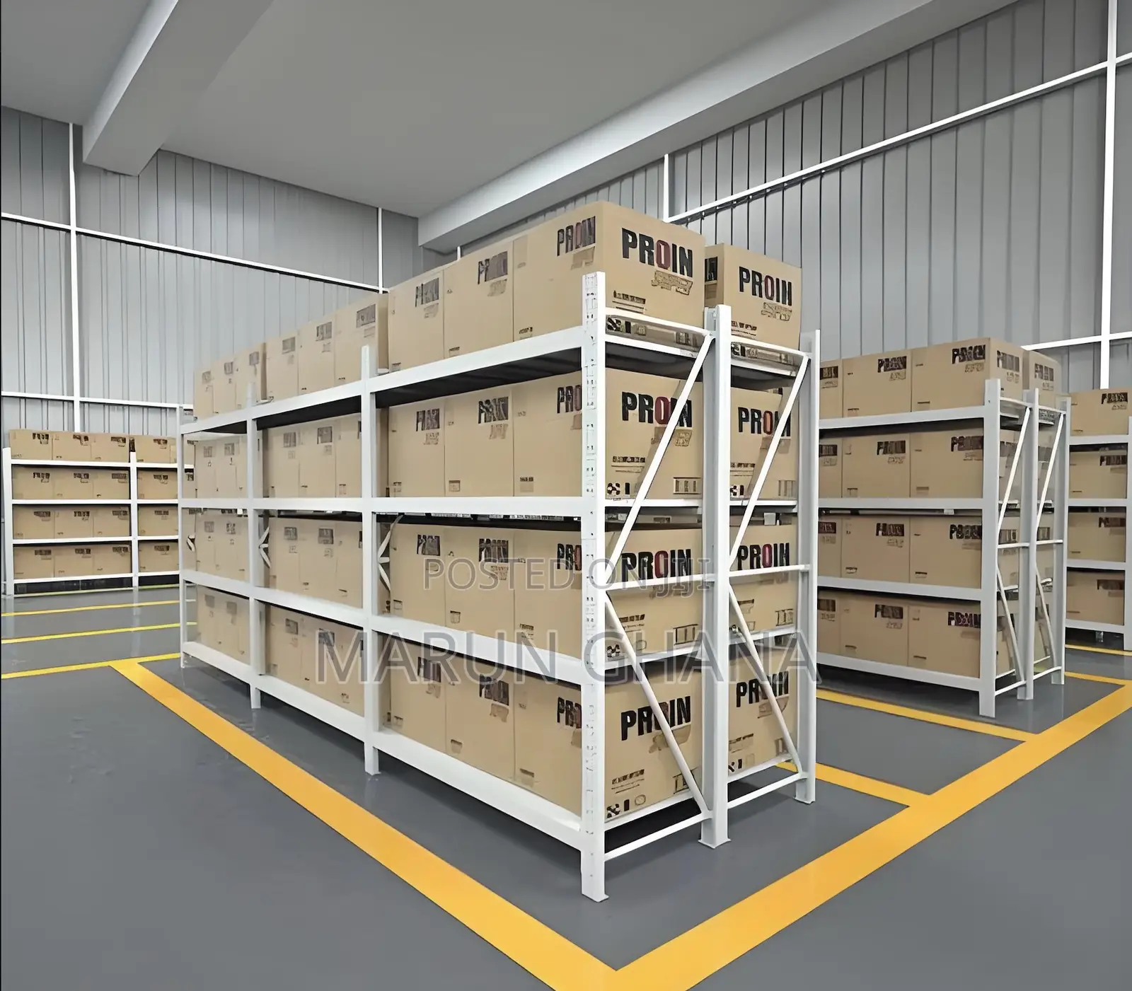 Metal Warehouse Storage Shelves Racks 300 Kg for sale - MARUN GHANA ...