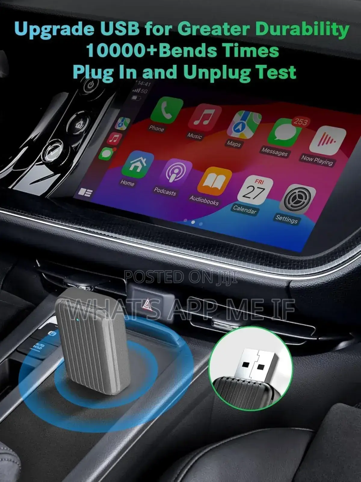 2025 Upgraded Wireless Carplay Adapter Uk, 2-in-1 for Carplay/