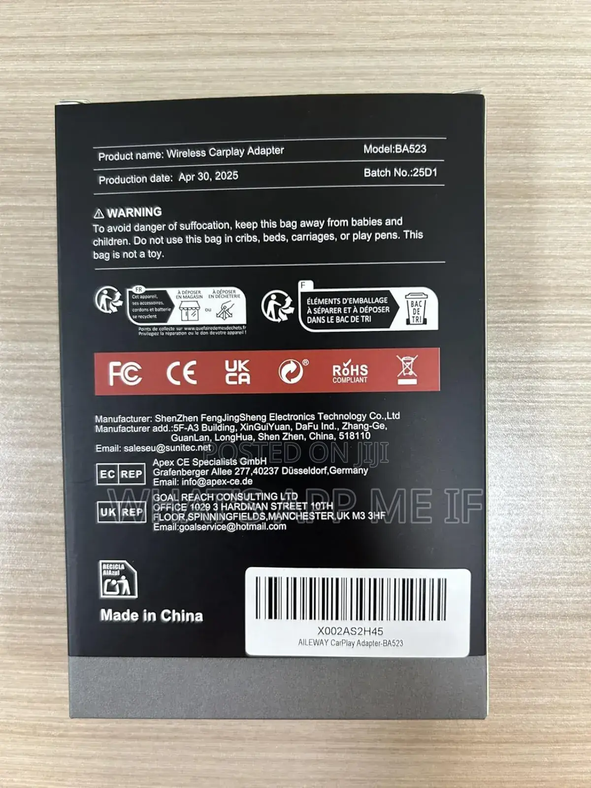2025 Upgraded Wireless Carplay Adapter Uk, 2-in-1 for Carplay/