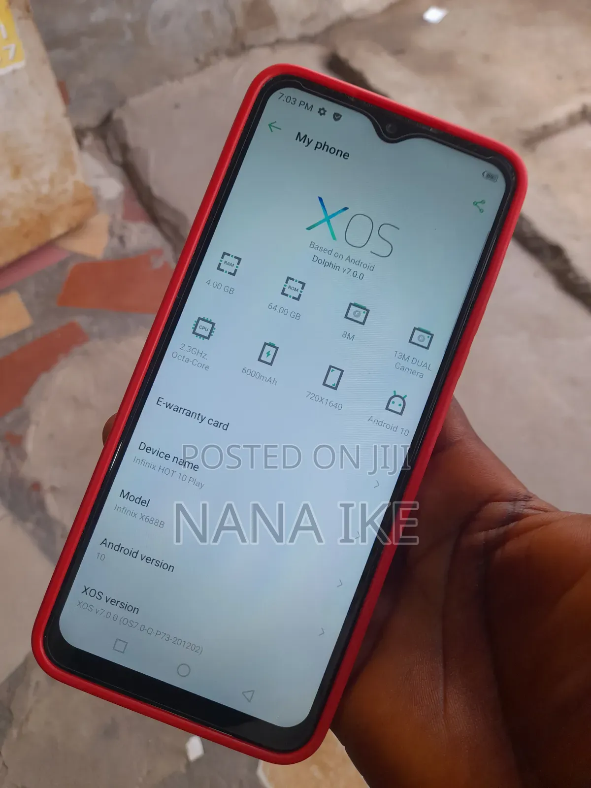 Infinix Hot 10 Play 64 GB Blue