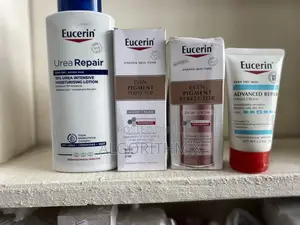 Eucerin Lotion, Hand Cream and Pigment Serum and Cream