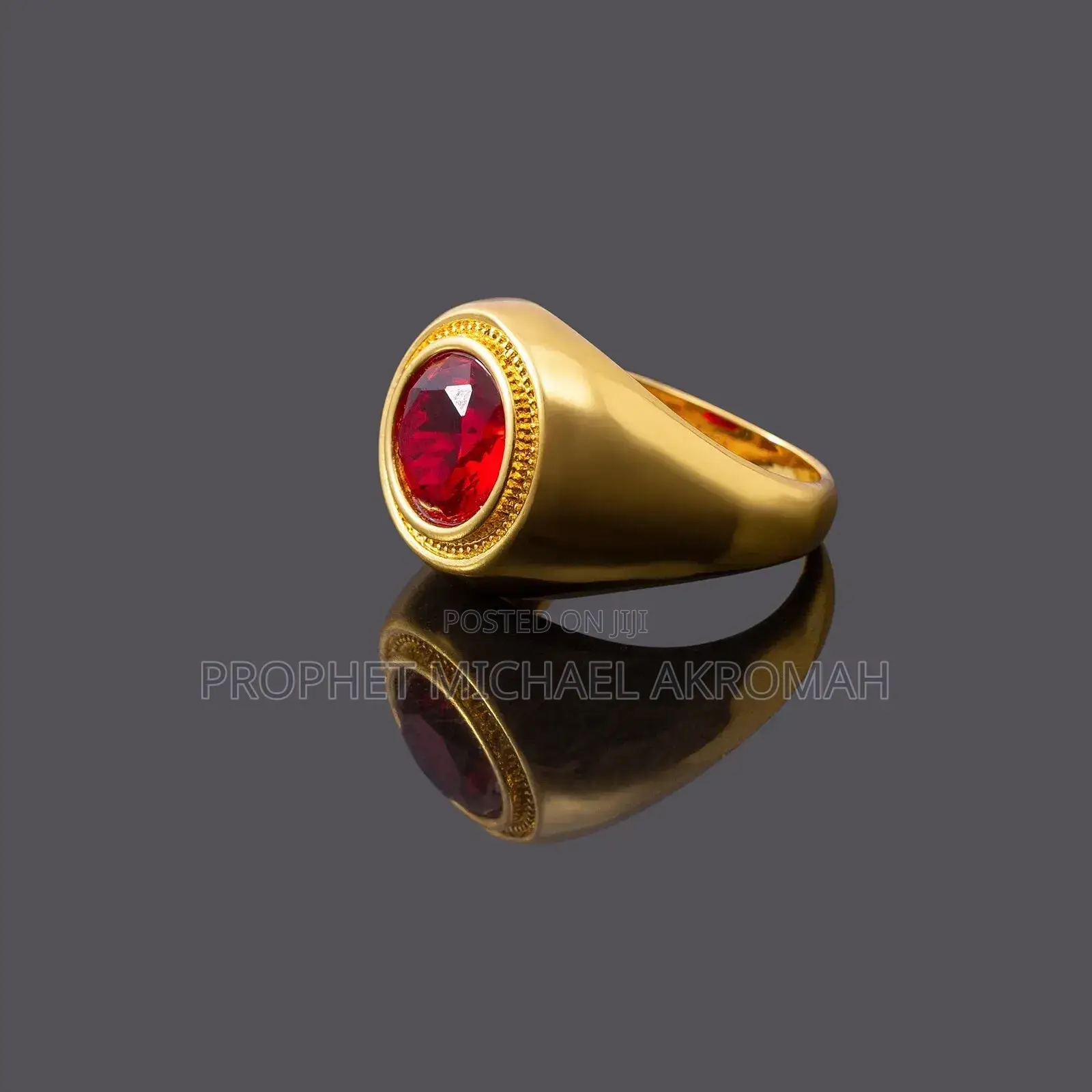 Red Cystal Ring for Spiritual Works
