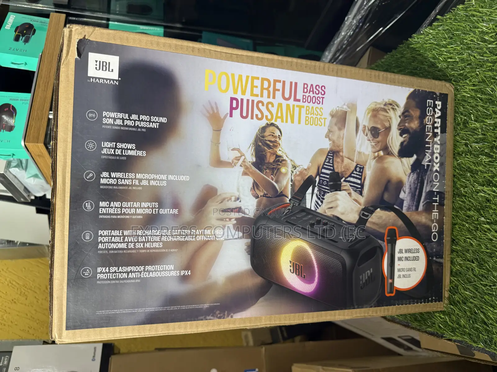 JBL Partybox on-the-Go Bluetooth Speaker With Wireless Mic, Original