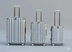 Stylish 3-pieces Aluminum Frame Zipless Lightweight And Suitcase