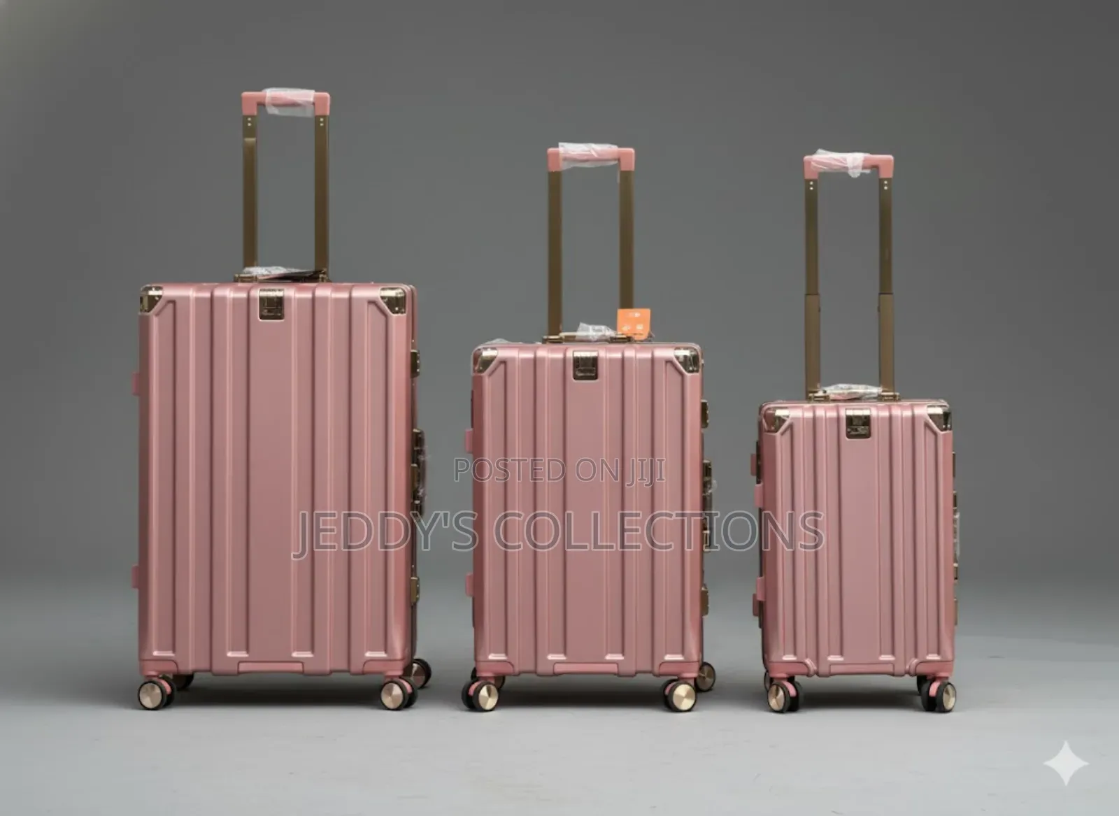 Stylish 3-pieces Aluminum Frame Zipless Lightweight And Suitcase