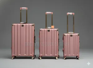 Stylish 3-pieces Aluminum Frame Zipless Lightweight And Suitcase