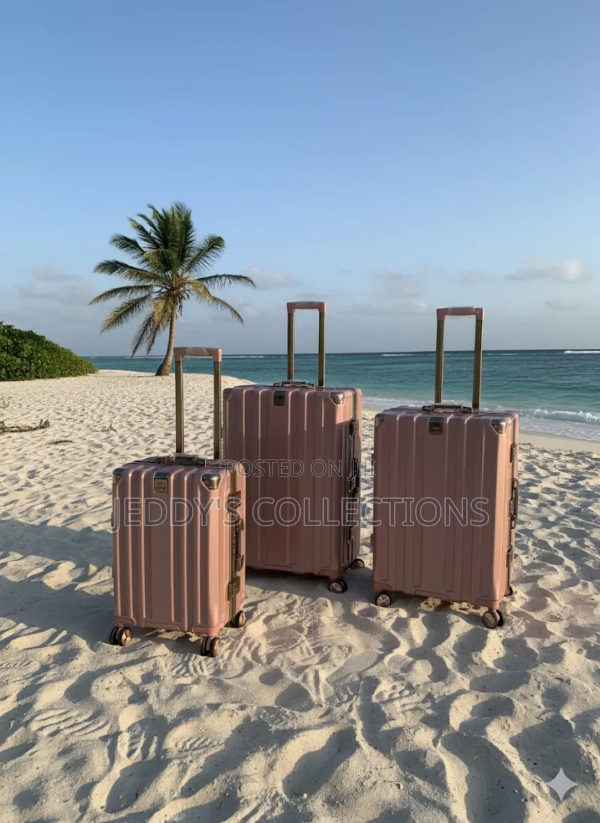 Stylish 3-pieces Aluminum Frame Zipless Lightweight And Suitcase