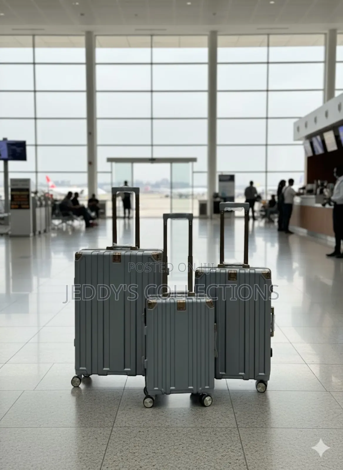 Stylish 3-pieces Aluminum Frame Zipless Lightweight And Suitcase