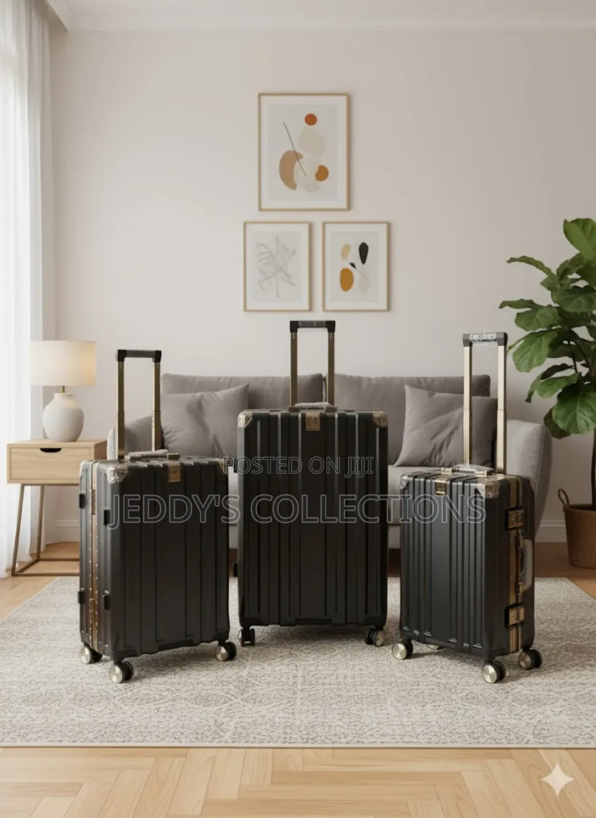 Stylish 3-pieces Aluminum Frame Zipless Lightweight And Suitcase