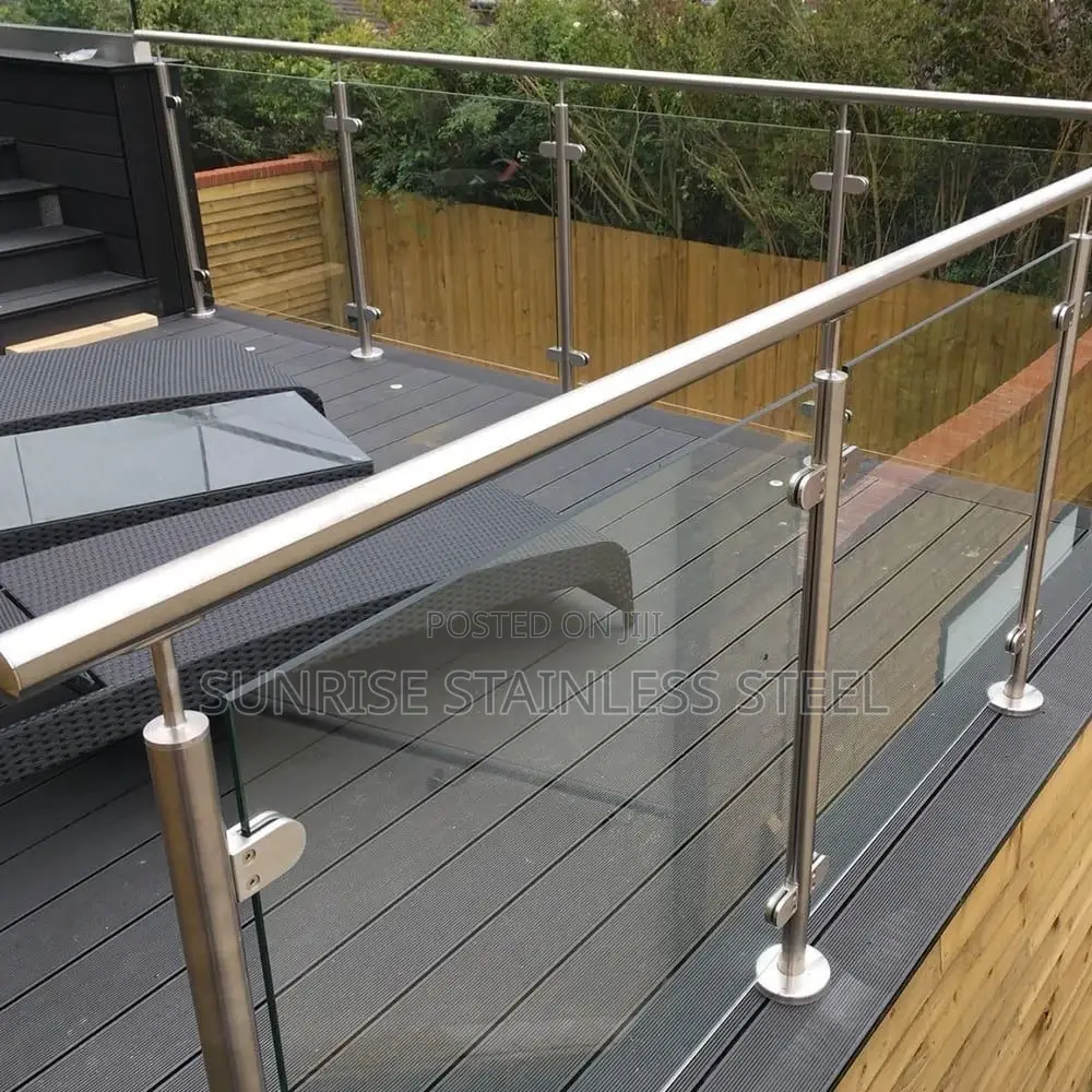 Sunrise Stainless Plain Glass Balcony
