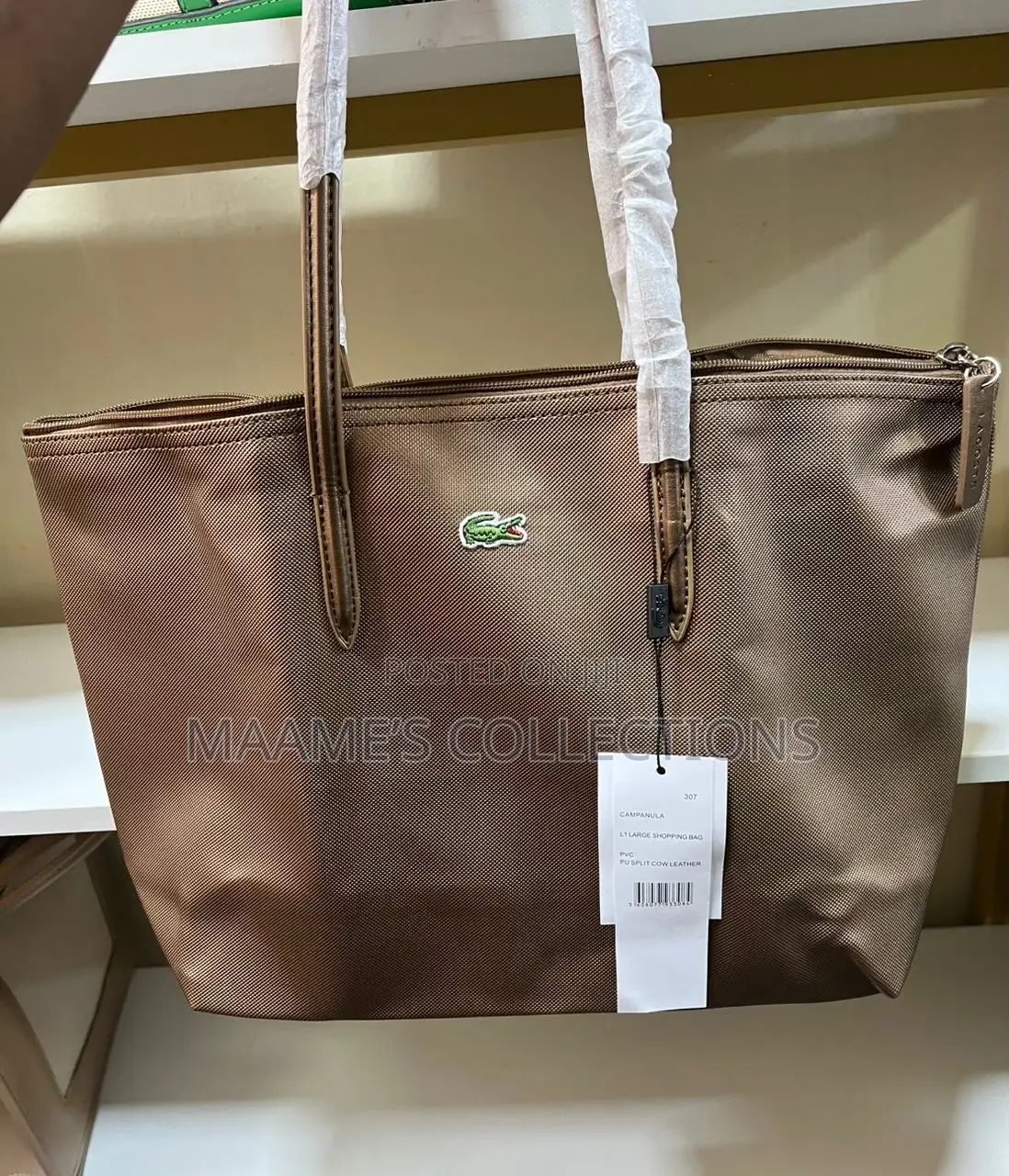 Lacoste Tote Shoulder Bag / Shopping Bag Large Capacity