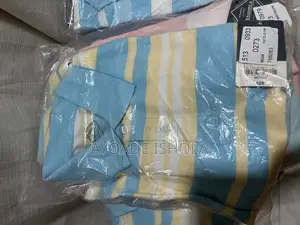 Tst. John's Bay Aqua Blue Striped Polo Shirt.