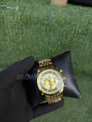 Gold Toned Omega Chronographic Watch