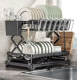 2 Tier Dish Drain Rack
