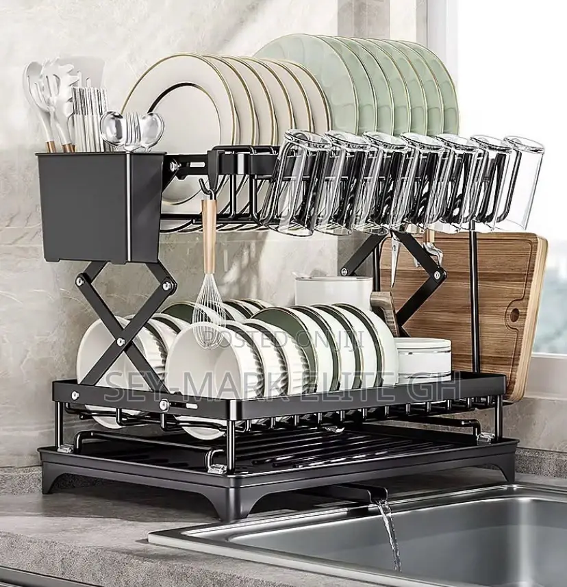 2 Tier Dish Drain Rack