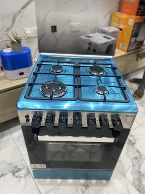 Eldo Gas Cooker 4 Burner 60x60cm Silver Oven Grill Rotisserie