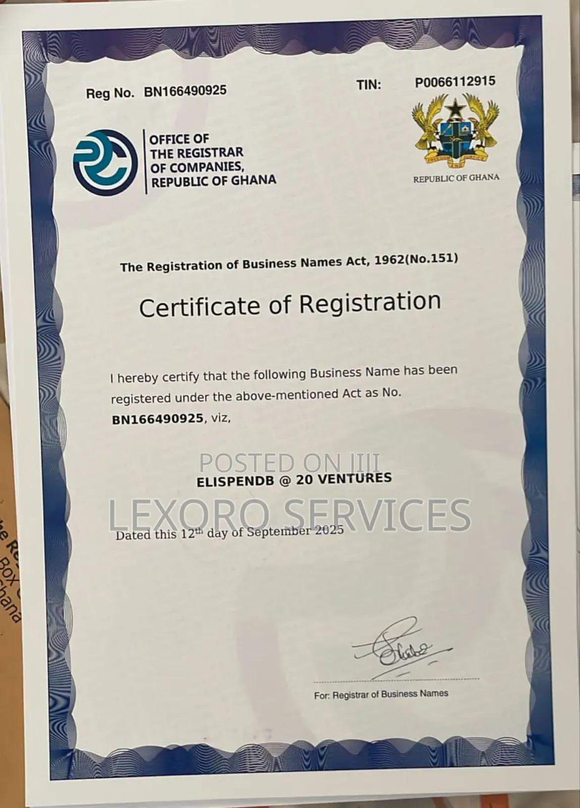 Affidavit,Gazette,Passport,Birth Cert,Business Cert(Express Services)