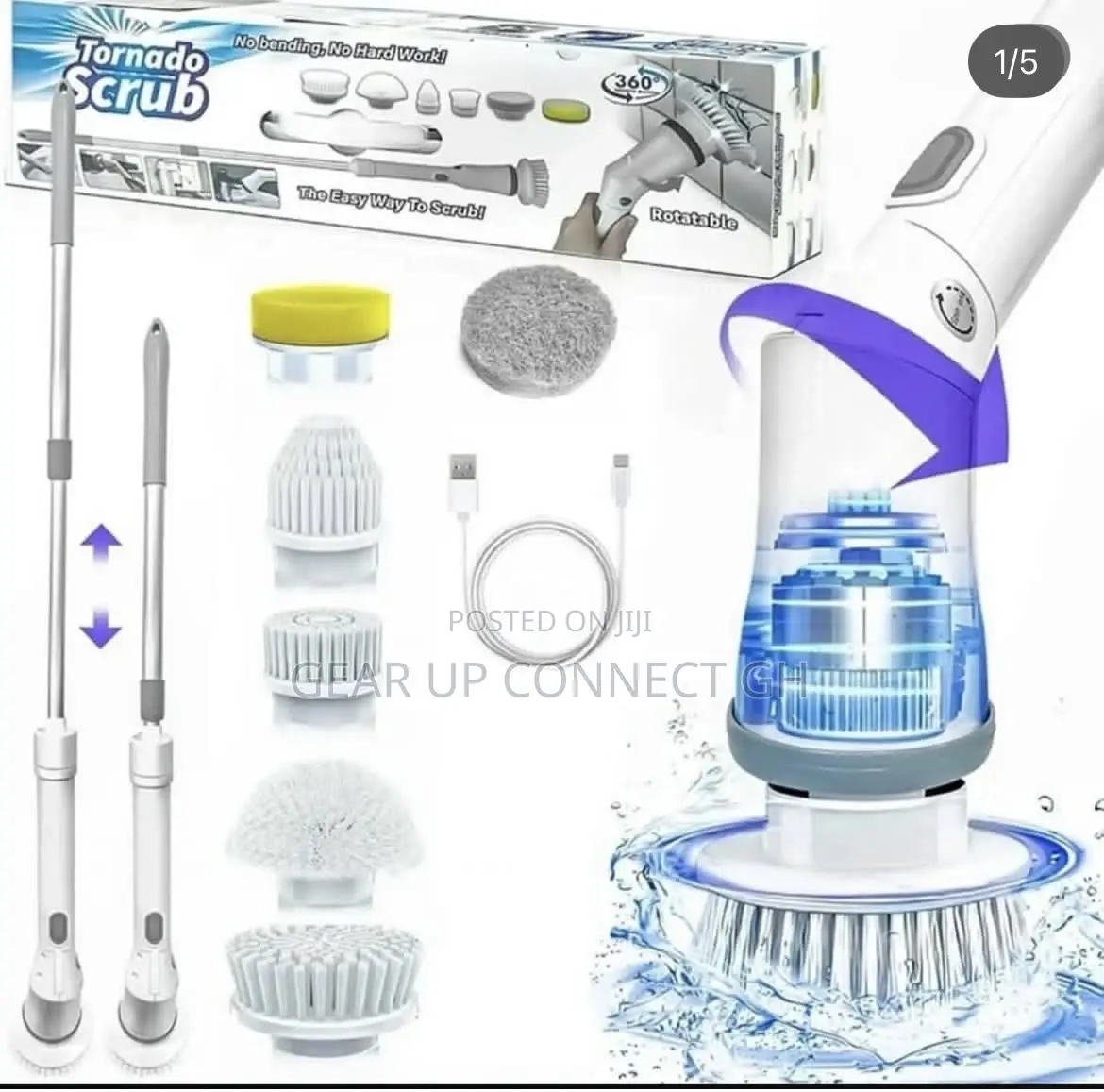 6in1 Rotating Spin Scrubbing Brush