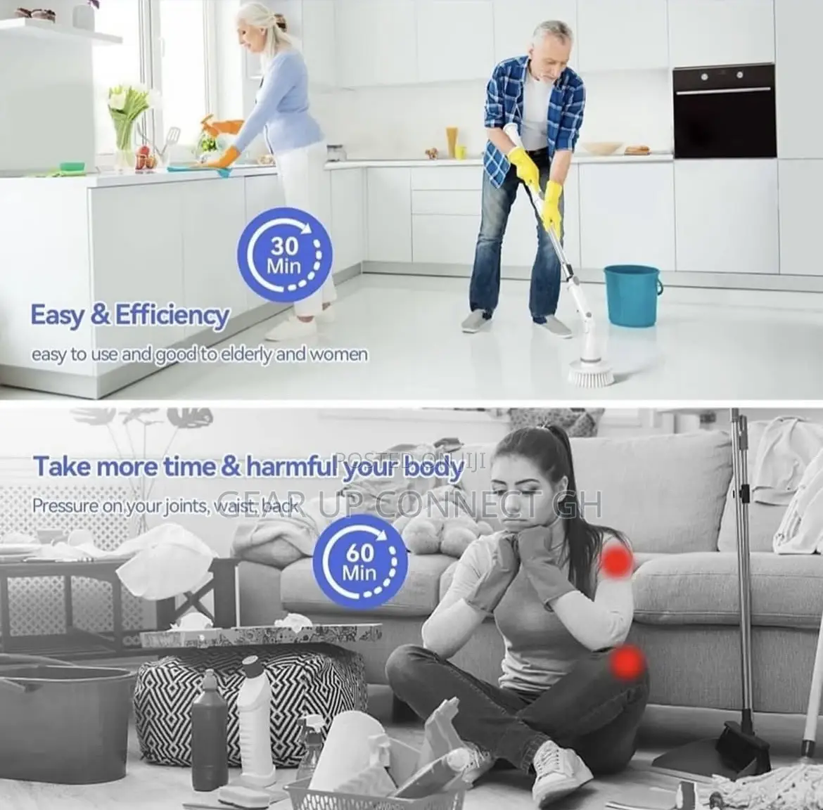 6in1 Rotating Spin Scrubbing Brush