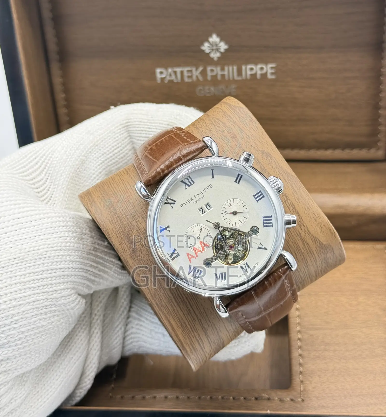 Patek Philippe Geneve Tourbillon Perpetual Calendar Automatic Watch