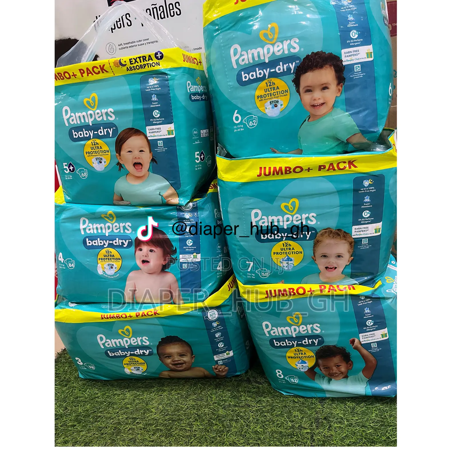 Pampers Baby Dry Diapers Sizes 3-8