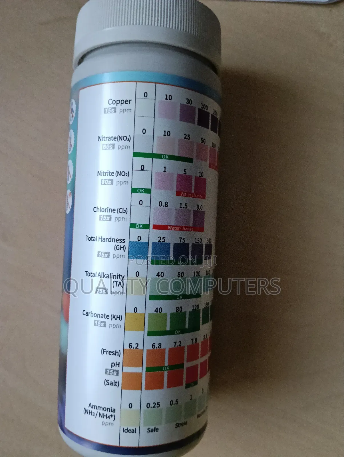 9-in-1 Aquarium Water Test Strip–100 Strips(Fish Water Quality Tester)