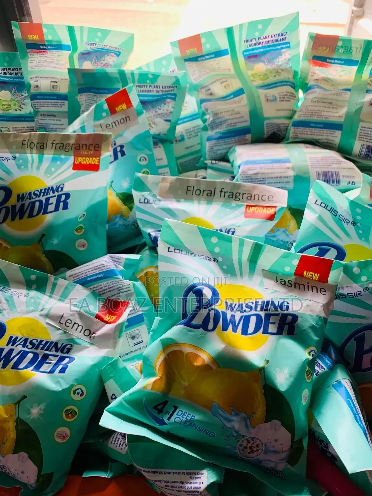 High Foam Perfume Hand Machine Washing Powder 4 in 1, 200g (10pack)
