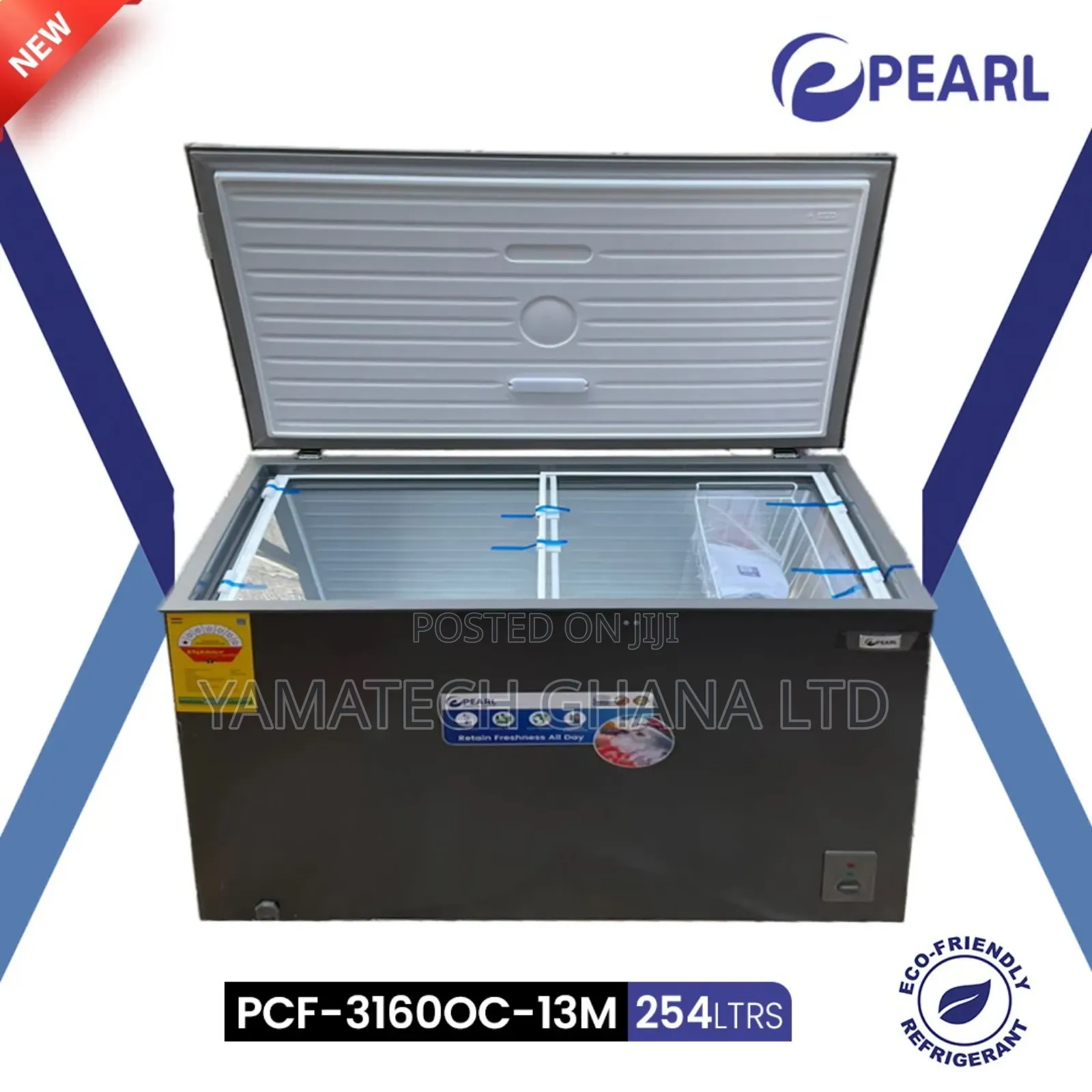 Pearl 254litre Chest Freezer With Sliding Glass And 7 Years Warranty