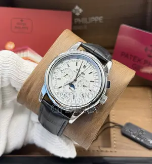 Patek Philippe Geneve Chronograph Moonphase Mechanical Watch for Men