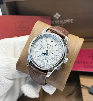 Patek Philippe Geneve Chronograph Moonphase Mechanical Watch for Men