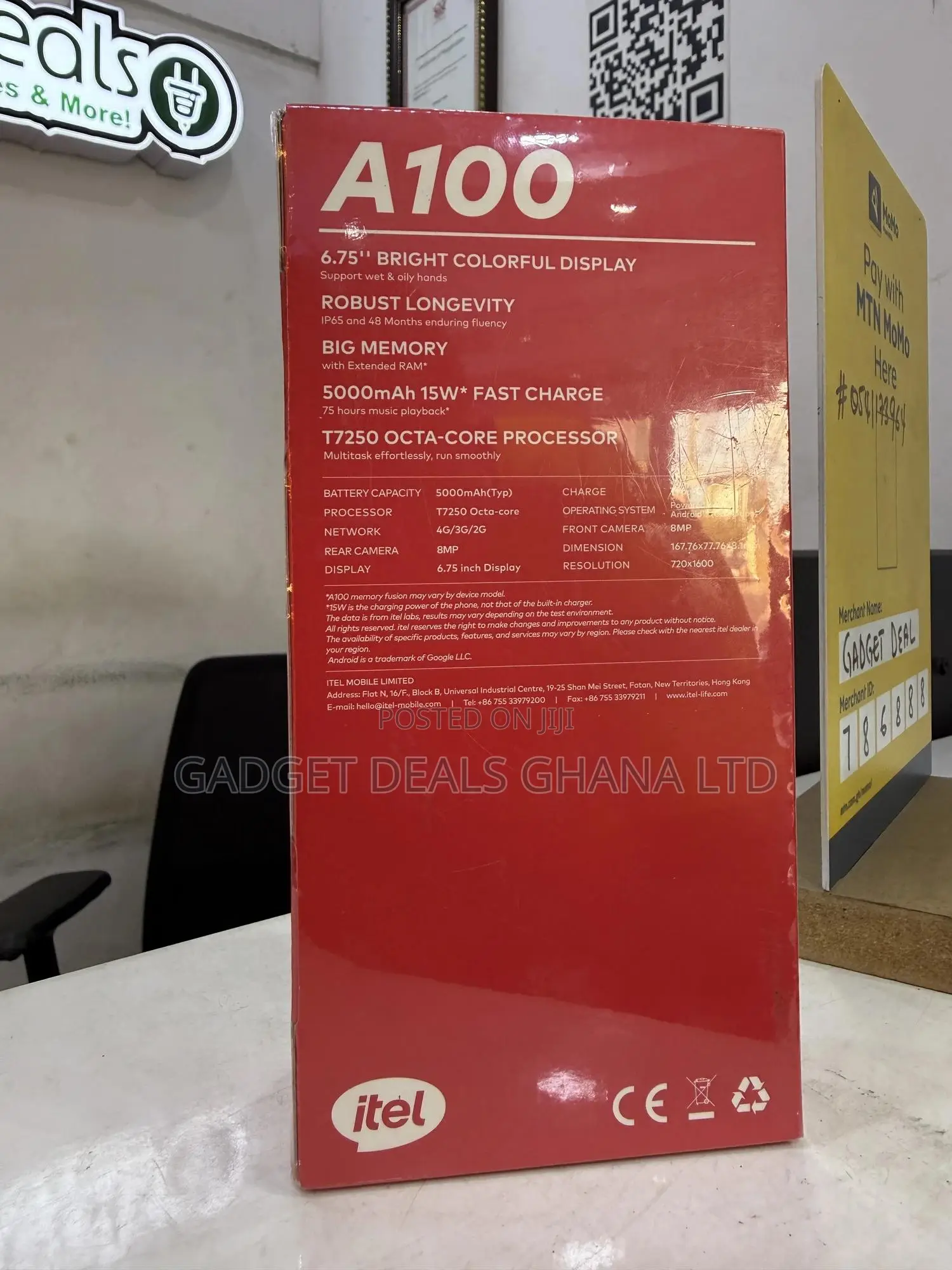 New Itel A100 128 GB Black