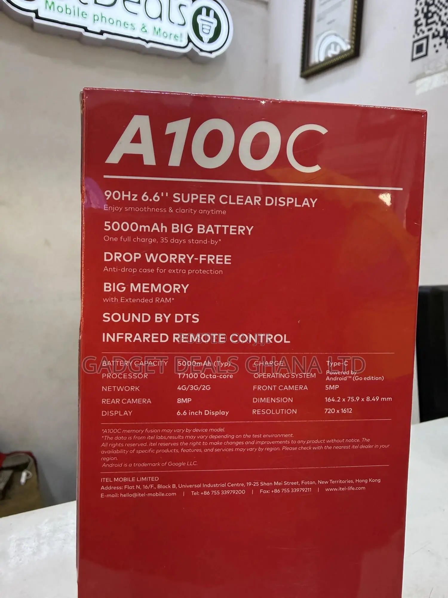 New Itel A100C 64 GB Black
