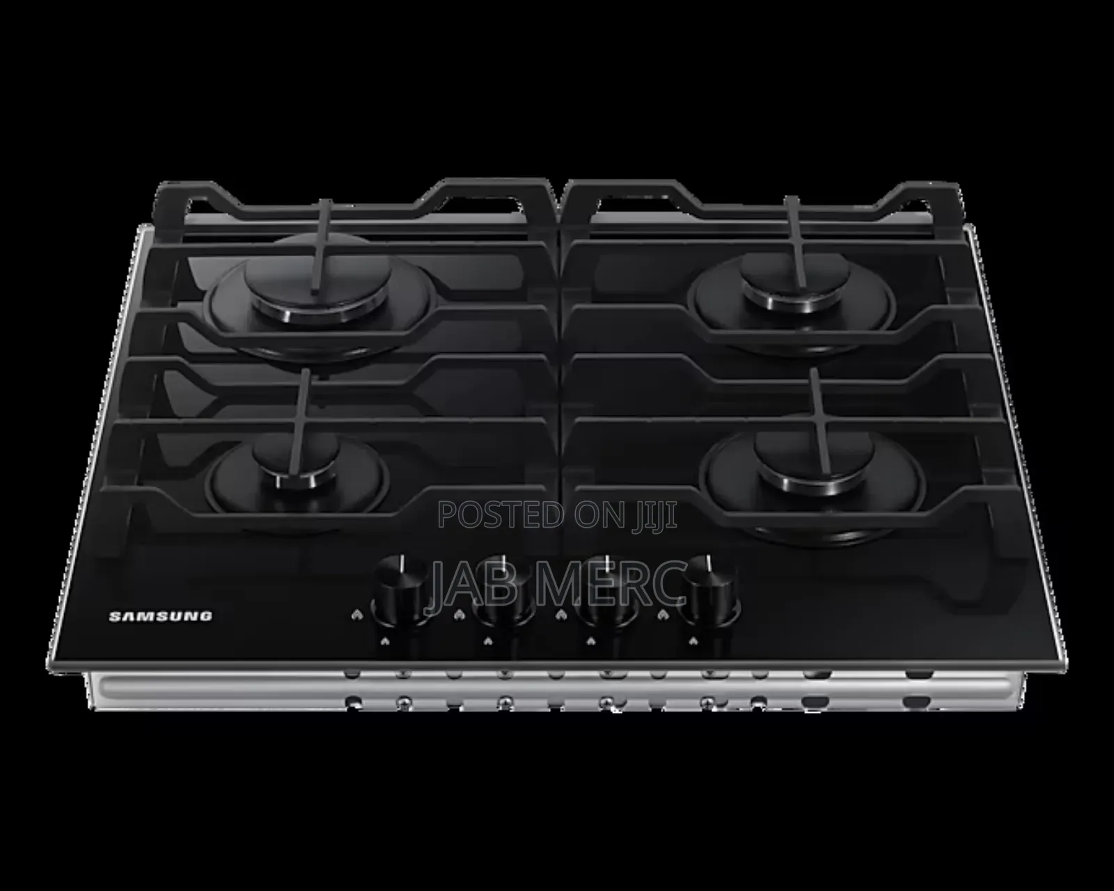 Samsung 60cm Gas Hob Cooktop With 4 Burners and Powerful Heat, Black