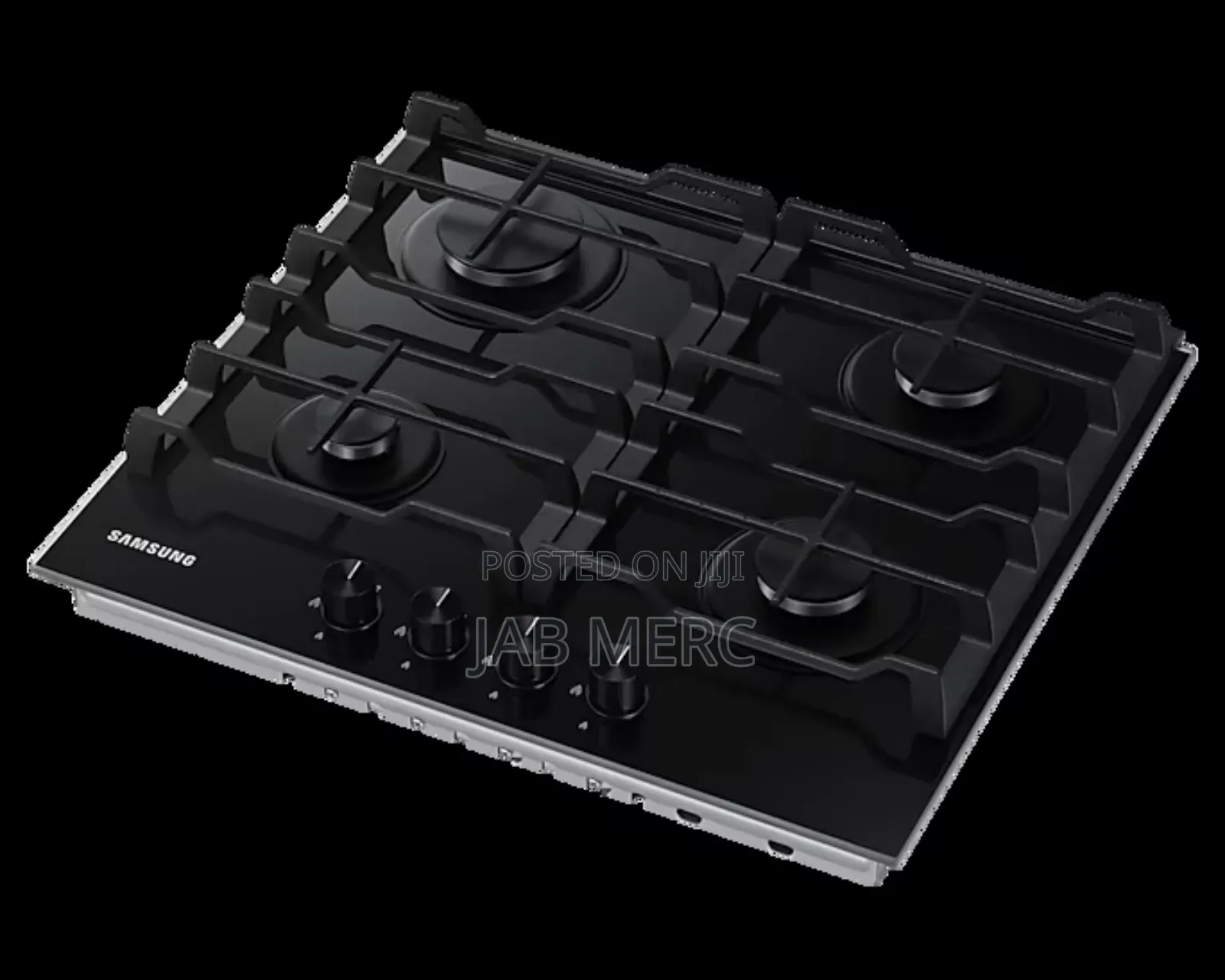 Samsung 60cm Gas Hob Cooktop With 4 Burners and Powerful Heat, Black