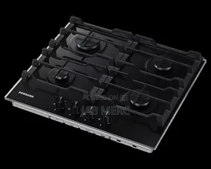 Samsung 60cm Gas Hob Cooktop With 4 Burners and Powerful Heat, Black