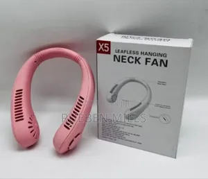 Pink X5 Portable Travel Neck Fan for Men and Women