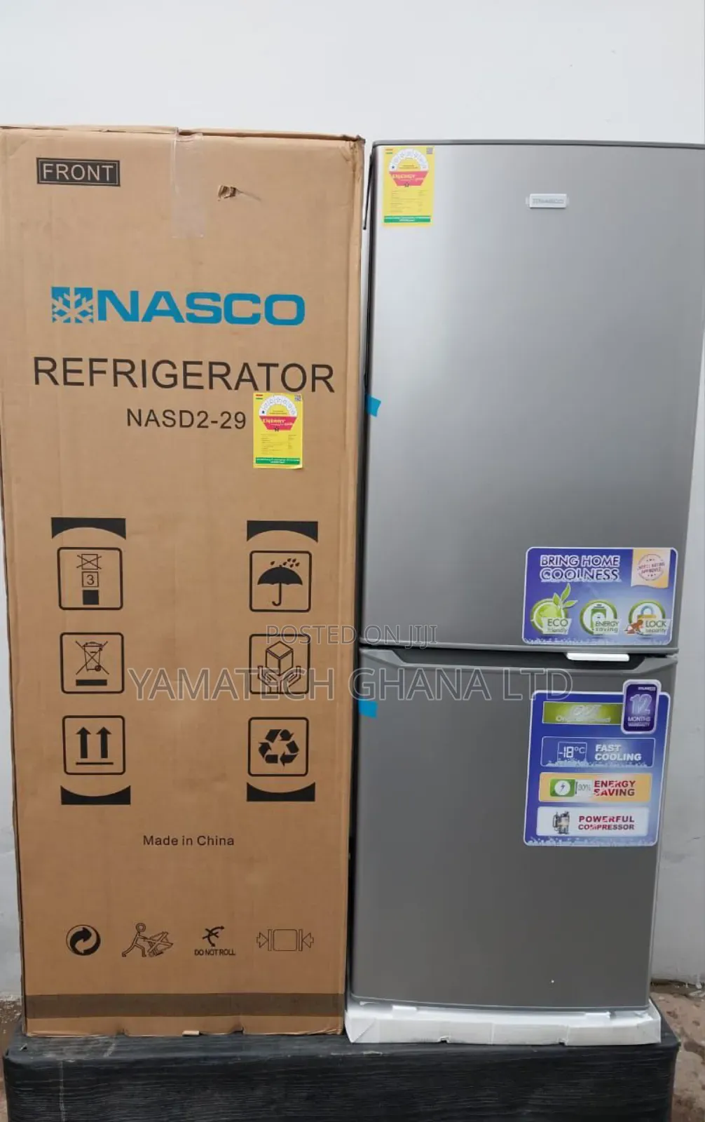 Nasco 207litre Refrigerator With Bottom Freezer