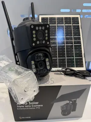 Solar 4g Sim Camera Dual Lens 6mp Full Color 2 Way Audio