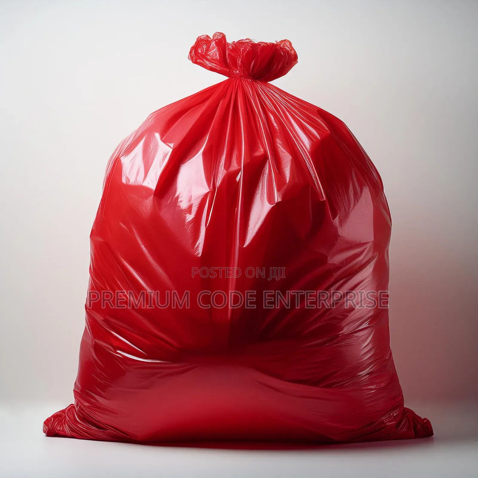 120l Red Plastic Trash Bags – 23.5x55 Waste Disposal Bags-180 Pieces