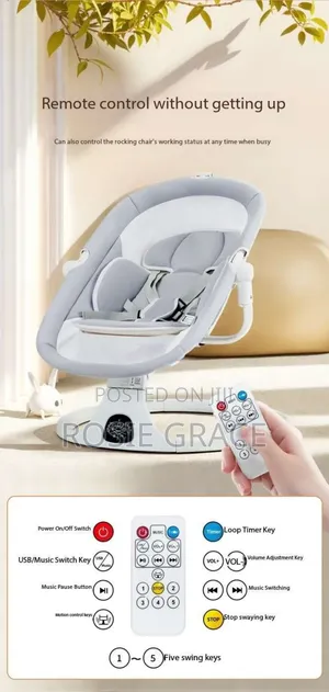 Baby Electronic Rocker With Mosquito Mesh