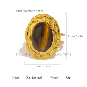 Tiger Eye Ring Stainless Steel