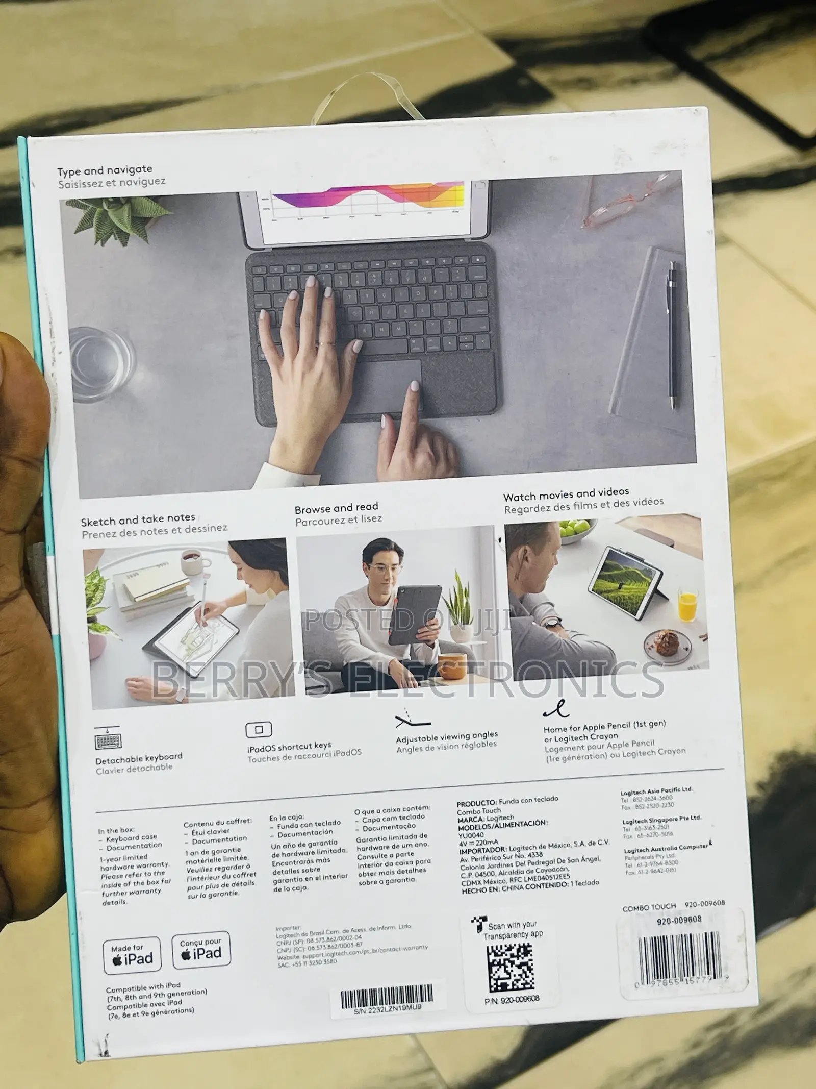 Logitech iPad 7,8 And 9th Gen.Keyboard