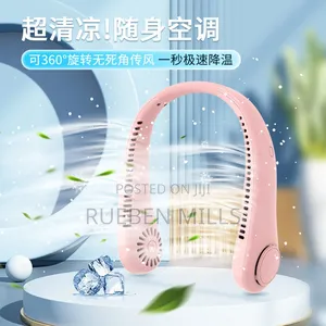 Blue X5 Portable Mini Rechargeable Neck Fan - Brand New