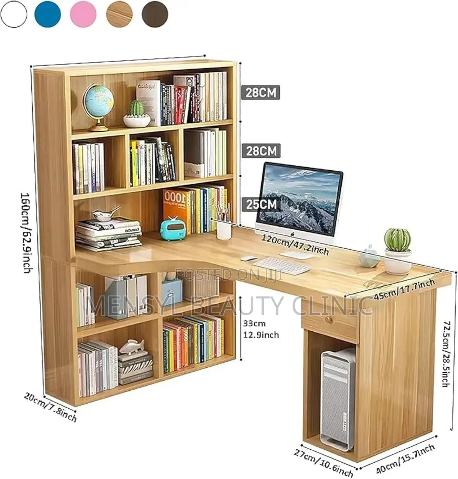 Computer Desk With Drawers L-Shaped Desk With Hutch
